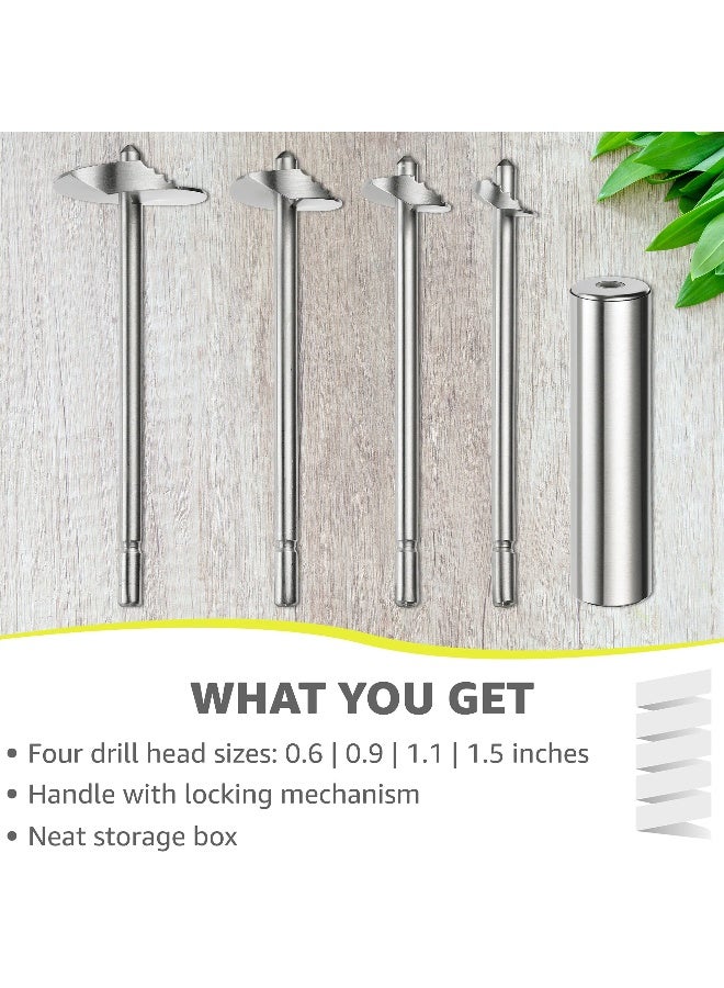 Lurch Germany Twister Stainless Steel Vegetable Drill | Fruit Corer And Veggie Spiralizer Ergonomic Handle With 4 Sizes for Coring and Hollowing out Zucchini, Potatoes, Carrot, Apple - Image 3